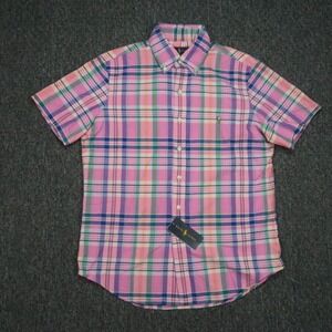 Ralph Lauren Shirt Mens Small Pink Classic Fit Short Sleeve Button Down NWT